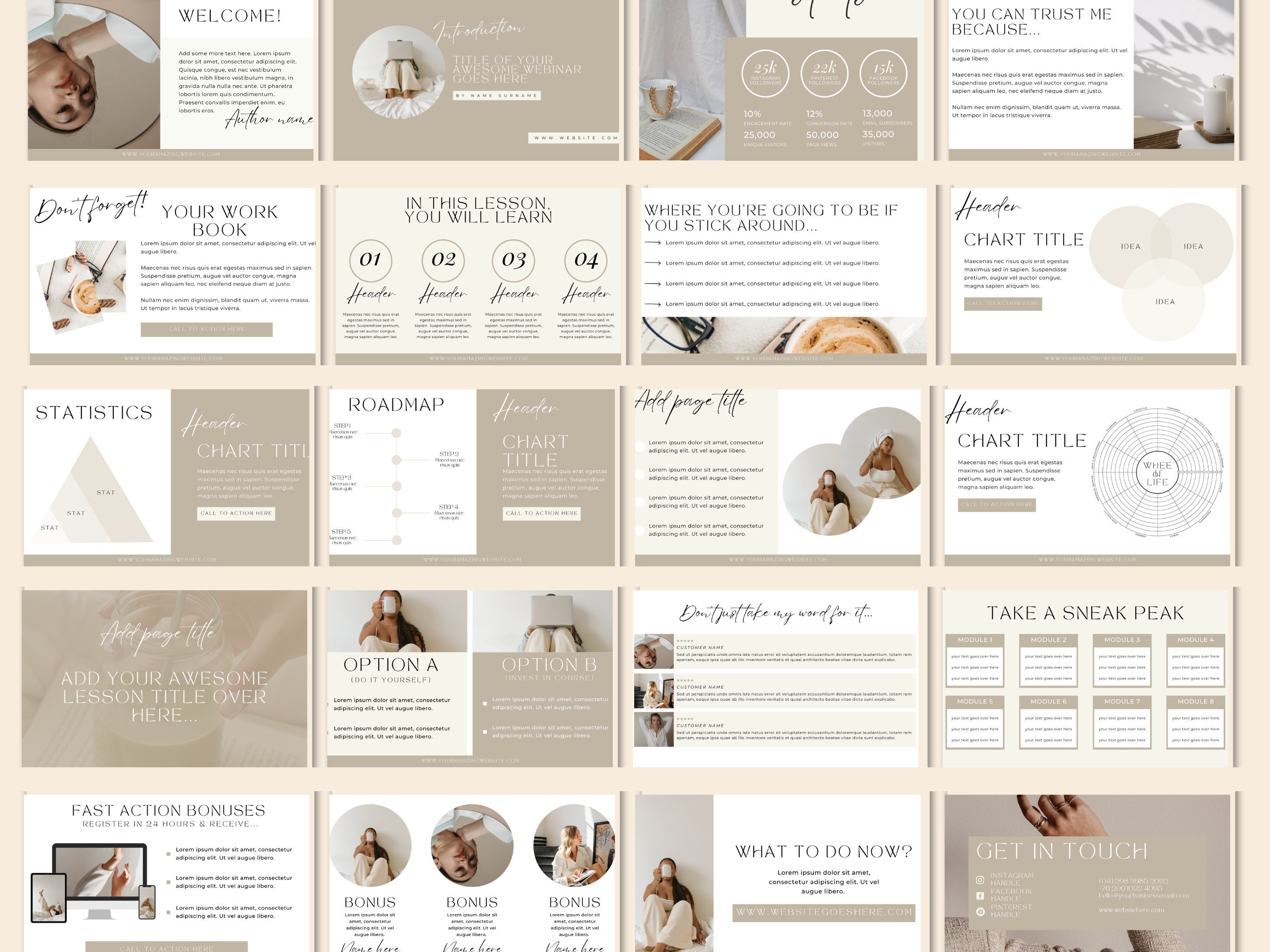 85-page Webinar Slide Deck Template | Customizable Canva Presentation ...