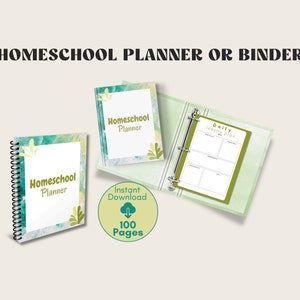 Planejador de educação domiciliar impresso | Planejador de educação domiciliar para crianças para impressão | Planejador de imprimíveis para educação domiciliar | Planejador de educação domiciliar PDF | Fichário de educação domiciliar