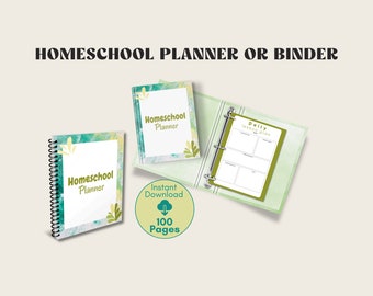 Homeschool Planner Printed | Homeschool Planner Kids Printable | Homeschool Printables Planner | Homeschool Planner PDF | Homeschool Binder