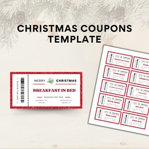 Christmas Coupons | Christmas Coupon Book | Christmas Printable Coupons | Editable Christmas Coupon Book | Christmas Coupons Printable