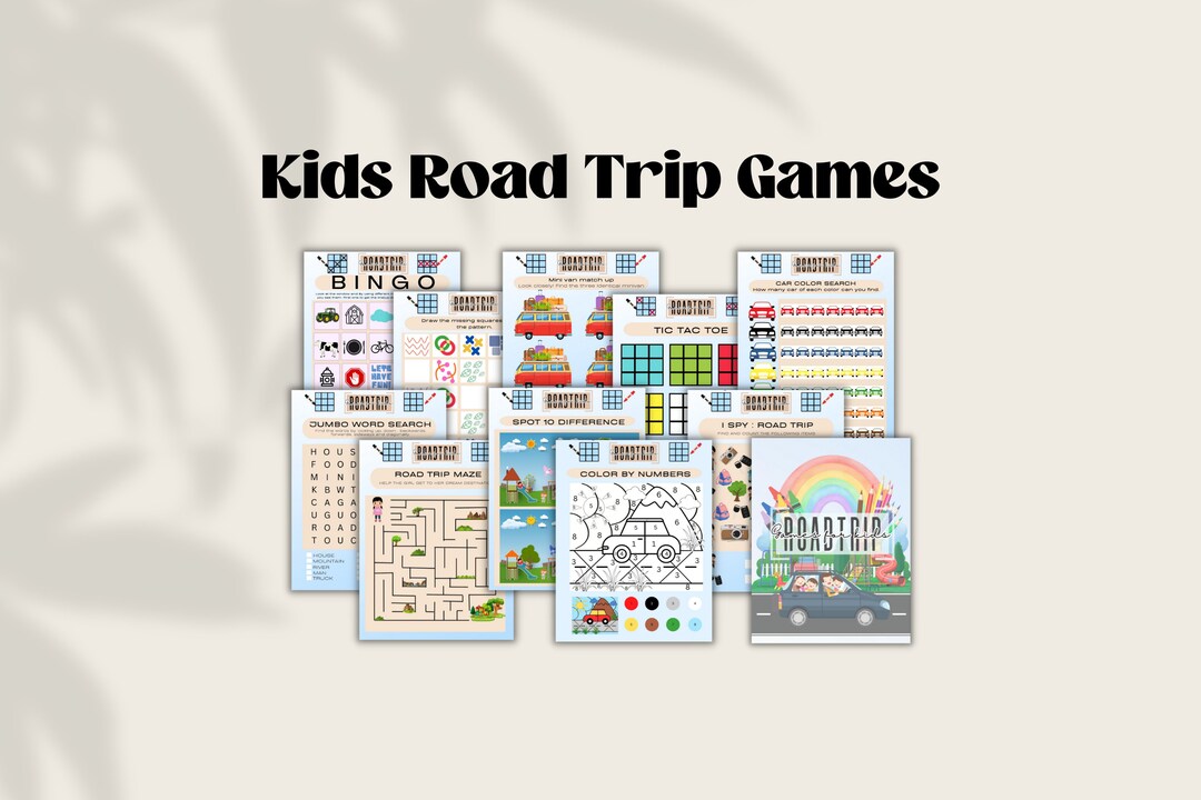 Road Trip Games Road Trip Games Digital Download Road Trip Activities