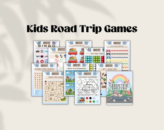 Road Trip Games | Road Trip Games Digital Download | Road Trip Activities | Kid Travel Games | Road Trip Printable | Road Trip Kids