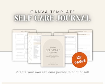 Self Care Journal Canva Template | 127 Pages (Digital Download)