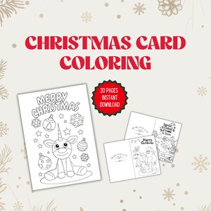 Christmas Cards to Color | Printable Christmas Card to Color | Color Your Own Christmas Card | Christmas Coloring Cards | Christmas Craft