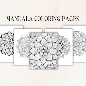 Mandala Coloring Sheets | Coloring Mandalas PDF | Coloring Pages PDF Mandala | Mandala Coloring | Mandala Printables | Adult Coloring Book