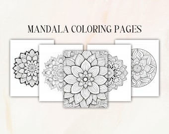Mandala Coloring Sheets | Coloring Mandalas PDF | Coloring Pages PDF Mandala | Mandala Coloring | Mandala Printables | Adult Coloring Book