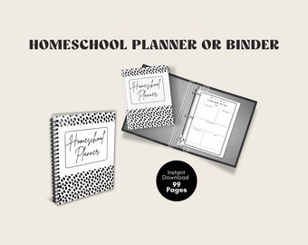 Homeschool Planner Printed | Homeschool Planner Kids Printable | Homeschool Printables Planner | Homeschool Planner PDF | Homeschool Binder