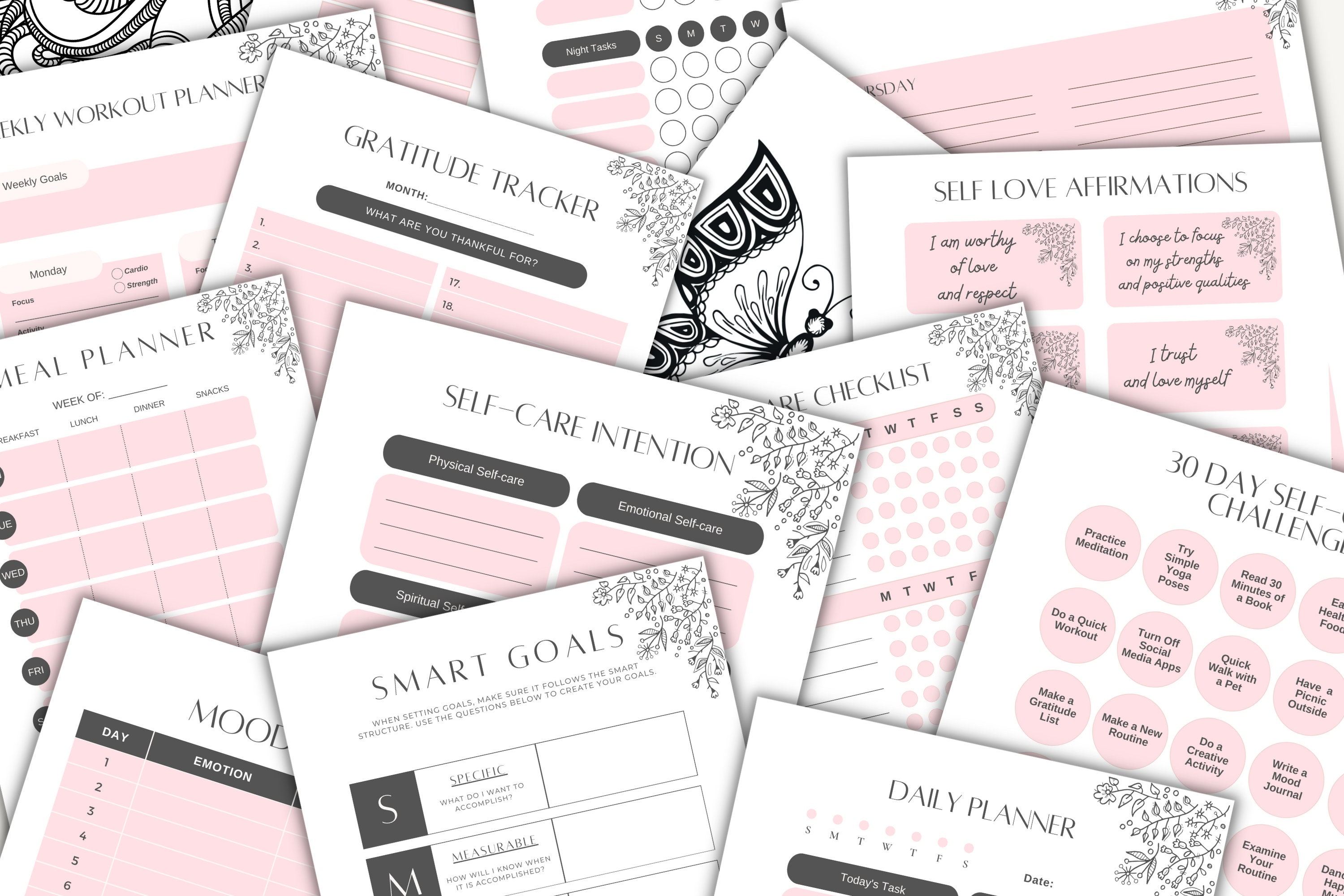 Self Care Planner Printable Bundle Self Care Planner Workbook Self Care Self Care Planner Printable Bundle Self Care Planner Workbook Self Care