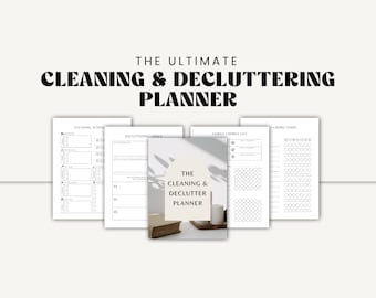 Cleaning & Decluttering Planner | Printable Chore Charts (Digital Download)