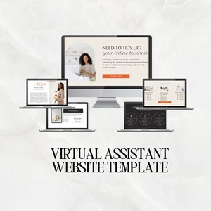 Virtual Assistant Website | Virtual Assistant Website Template | Virtual Assistant | Social Media Manager | VA Canva Template | VA Templates