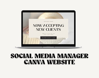 Canvaウェブサイトテンプレート｜ソーシャルメディアマネージャー、バーチャルアシスタント