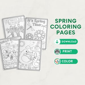 Spring Coloring Page | Spring Coloring | Kids Coloring Pages | Spring Printable | Coloring Sheets | Spring Activities | Coloring Printables