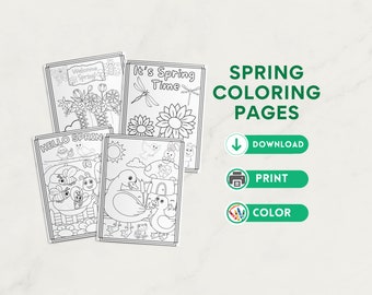 Spring Coloring Page | Spring Coloring | Kids Coloring Pages | Spring Printable | Coloring Sheets | Spring Activities | Coloring Printables
