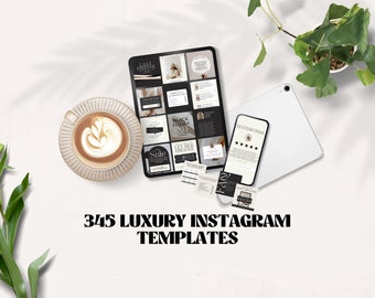 Paquete de plantillas Canva para Instagram: portadas neutrales para feeds, historias y reels