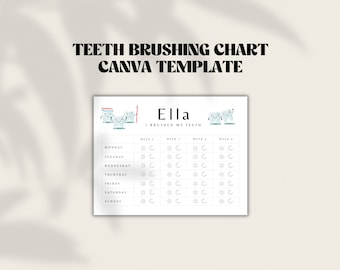 Teeth Brushing Reward Chart | Teeth Brushing Chart Printable | Brush Your Teeth | Tooth Brushing Chart | Kids Reward Chart | Routine Chart