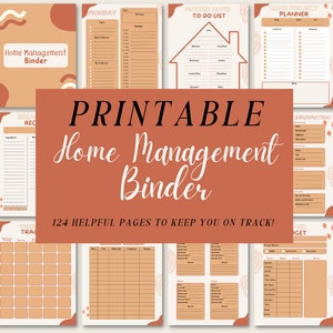 Home Management Printables | Home Management Tracker | Printable Home Management Planner | Home Management Binder | Household Planner