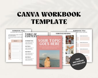 Modello Canva per cartella di lavoro Coach / Modello cartella di lavoro per coaching / Modello cartella di lavoro Canva / Modello Lead Magnet / Cartella di lavoro del corso / Canva