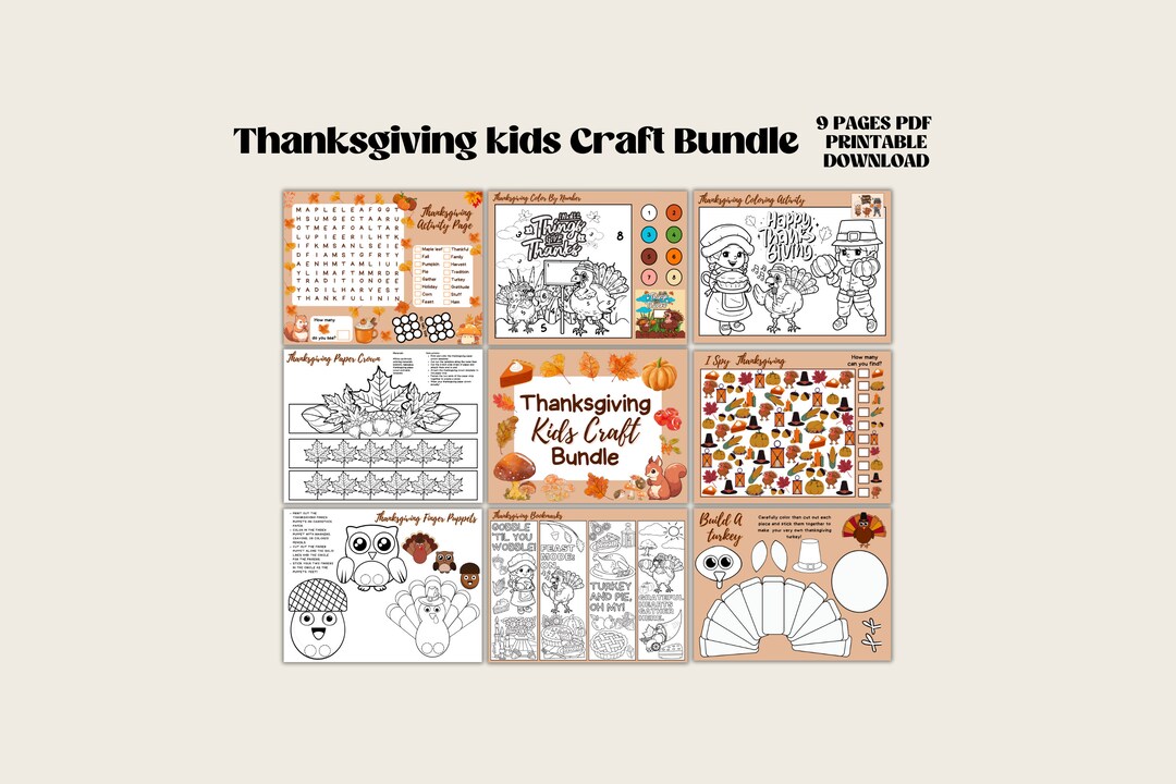 Thanksgiving Toddler Craft | Thanksgiving Kids Craft Bundle ...