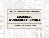 Coaching Template Canva | Canva Templates Coach | Workbook Canva Template Coach | Coaching Workbook Template | Coaching Worksheets