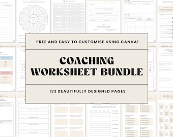 Coaching Template Canva | Canva Templates Coach | Workbook Canva Template Coach | Coaching Workbook Template | Coaching Worksheets