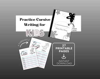 Cursive Writing Practice Sheets | Printable Writing Practice Sheets | Handwriting Practice | Letter Trace | Writing Letters Practice Sheets