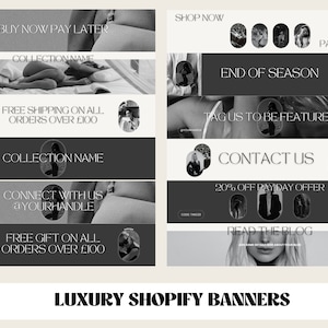 Shopify Banners | Shopify Website Banner | Website Template Shopify Canva | Canva Templates Shopify | Shopify Banner Template Canva