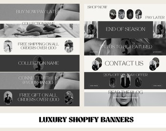 Shopify Banners | Shopify Website Banner | Website Template Shopify Canva | Canva Templates Shopify | Shopify Banner Template Canva