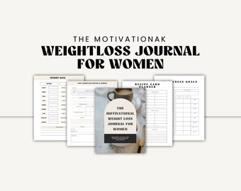 Weight Loss Journal for Women | Meal & Fitness Planner (Printable)