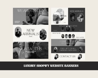 Luxury Shopify Website Banners | Customizable Canva Template