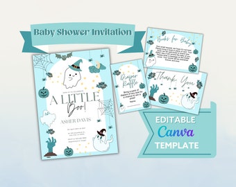 Halloween Shower | Ghost Baby Shower | Halloween Baby | Halloween Invitation | Baby Shower Invite | Little Boo Shower | Spooky Baby Shower