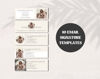 Professional Email Signature Templates | Canva Editable (10 Designs)
