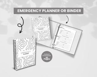 Emergency Binder Template | Emergency Binder Printable | Emergency Binder Printables PDF | Family Emergency Binder | Emergency Planner