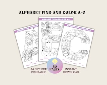 Alphabet Coloring Book for Kids | Alphabet Coloring Book Pages | Preschool Coloring | ABC Coloring Book | Kindergarten | Homeschool