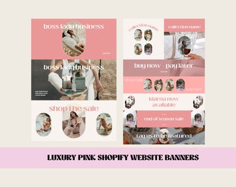 Luxury Shopify Website Banners | Editable Canva Templates