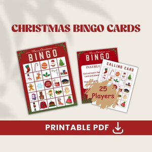 Christmas Bingo Cards | Christmas Bingo Download | Christmas Bingo Cards | Christmas Party Game | Holiday Bingo | Christmas Bungo Game