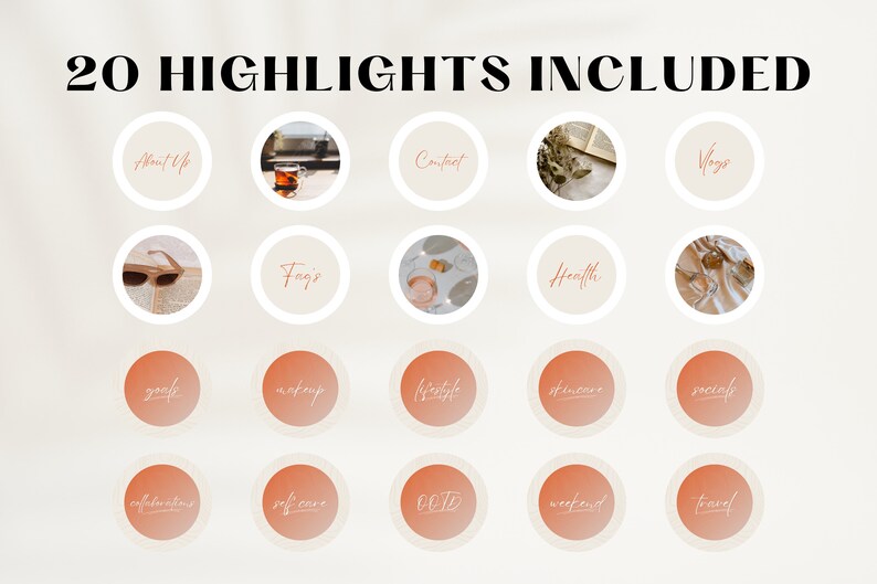Luxury Instagram Highlight Aesthetic Highlight Covers for Instagram