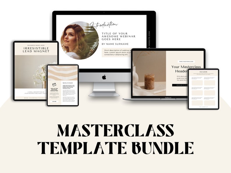 Masterclass Canva Template Bundle | Webinar Slide Deck (digital ...