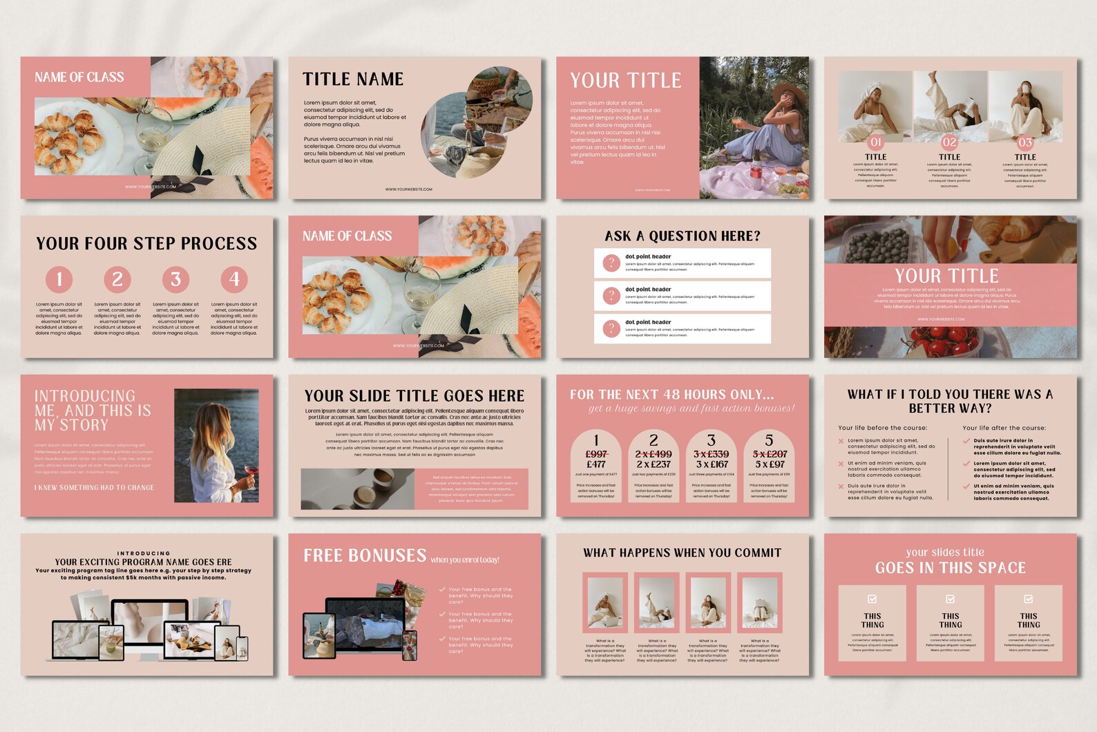 Masterclass Template | Webinar Template | Course Templates Canva ...
