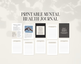 Journaling for Mental Health PDF | Journaling Prompts for Mental Health PDF | Printable Mental Health Journal | Mental Health Journal PDF