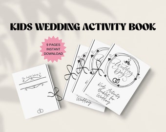 Kids Wedding Activities | Wedding Activity Book for Kids | Kids Activities at Wedding | Wedding Kids Table Activities | Kids Activity Sheet