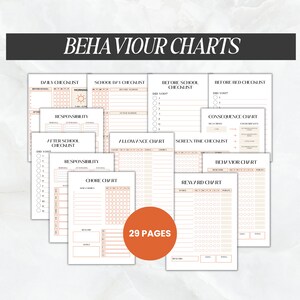 Family Chore Chart Bundle | Chore Chart and Rewards | Kids Chore Chart PDF | Kids Chore Chart PDF | Kids Daily Routine Chart Allowance Chart