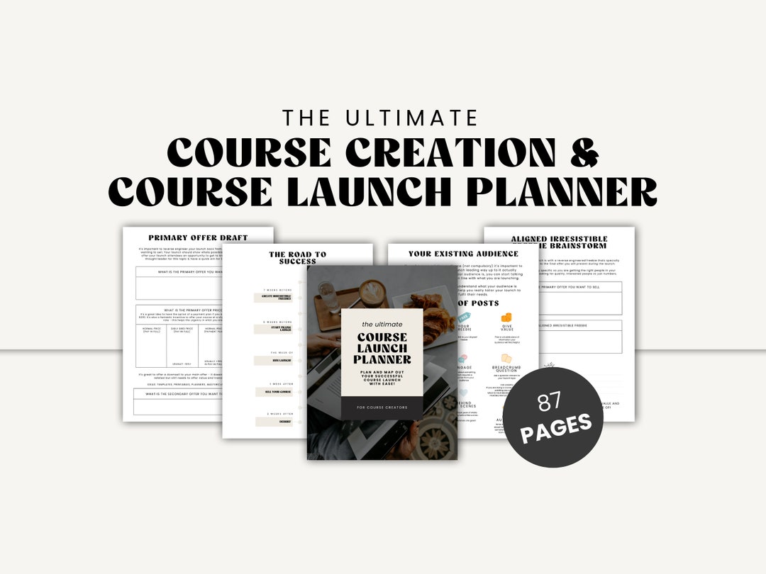 Online Course Planner | Creation & Launch Workbook (printable) - Etsy