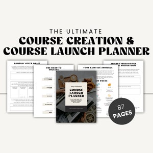 Course Plan Worksheet | Online Course Planner | Course Planner | Course Creation Planner | Course Creators | Course Creation | Course Launch