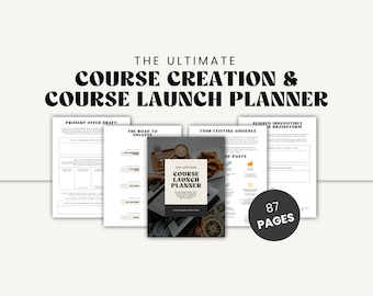 Online Course Planner | Creation & Launch Workbook (Printable)