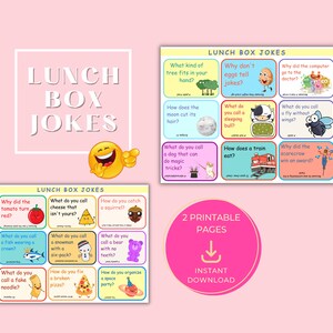 Lunch Box Jokes | Lunchbox Jokes | Jokes for Kids | Lunch Box Notes | Kids Lunch Box Jokes | Kids Jokes Lunch Note | Printable Lunch Note