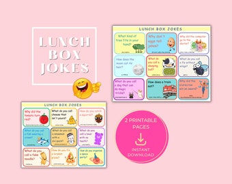 Lunch Box Jokes | Lunchbox Jokes | Jokes for Kids | Lunch Box Notes | Kids Lunch Box Jokes | Kids Jokes Lunch Note | Printable Lunch Note