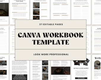 Trener szablonów Canva zeszytu ćwiczeń | Szablon zeszytu ćwiczeń coachingowych | Szablon skoroszytu Canva | Szablon magnesu ołowiowego | Zeszyt ćwiczeń | Canva