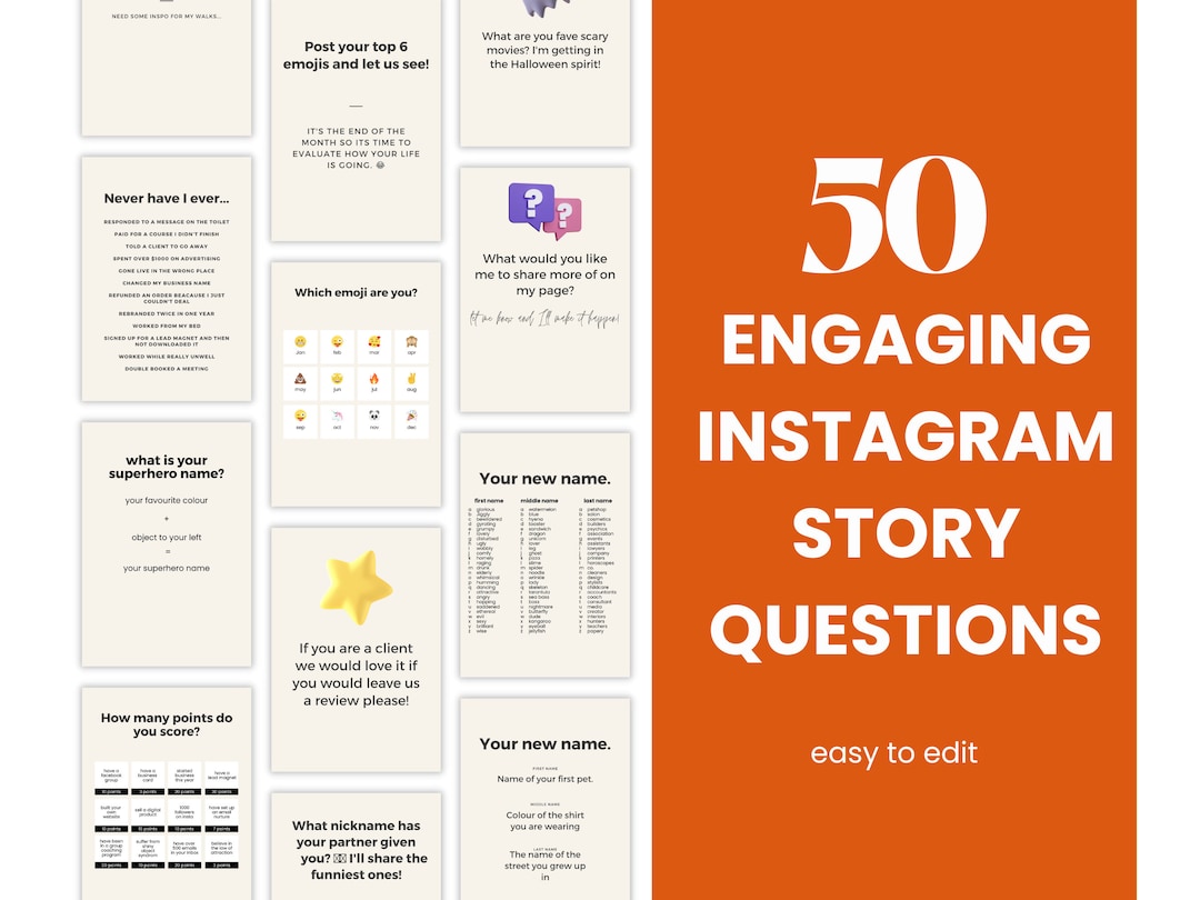 50 Instagram Story Template Canva Engagement Booster Canva Template IG Story Templates Story