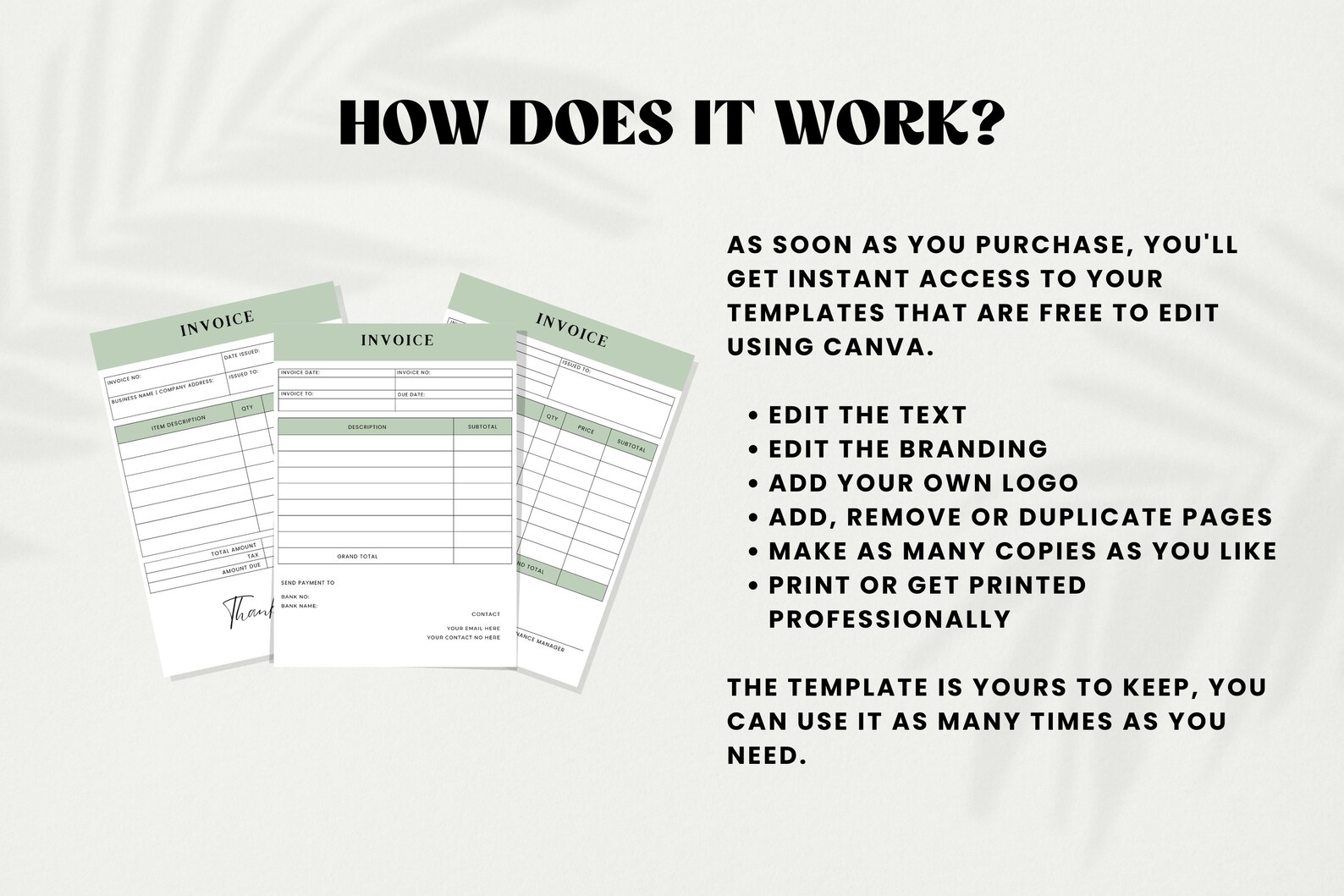 Template Invoice | Invoice Template Pages | Simple Invoice Templates