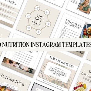 Nutrition Instagram Template Canva | Nutrition Instagram | Instagram Post Templates Nutrition | Instagram Template Nutrition